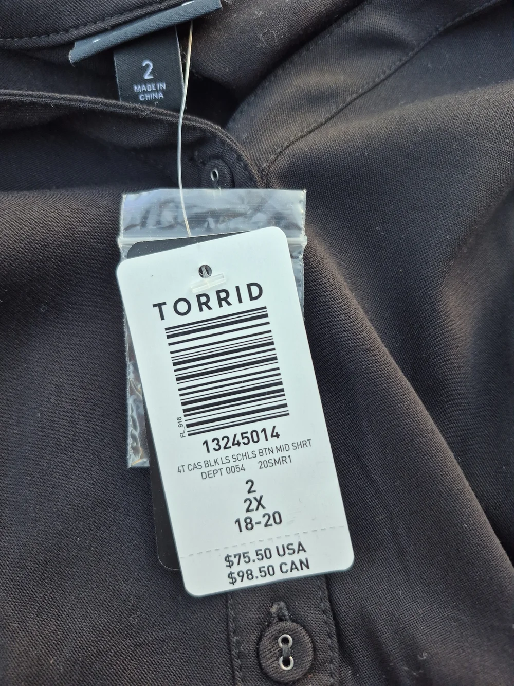 torrid Black Button-Front Midi Dress - Picture 5 of 6